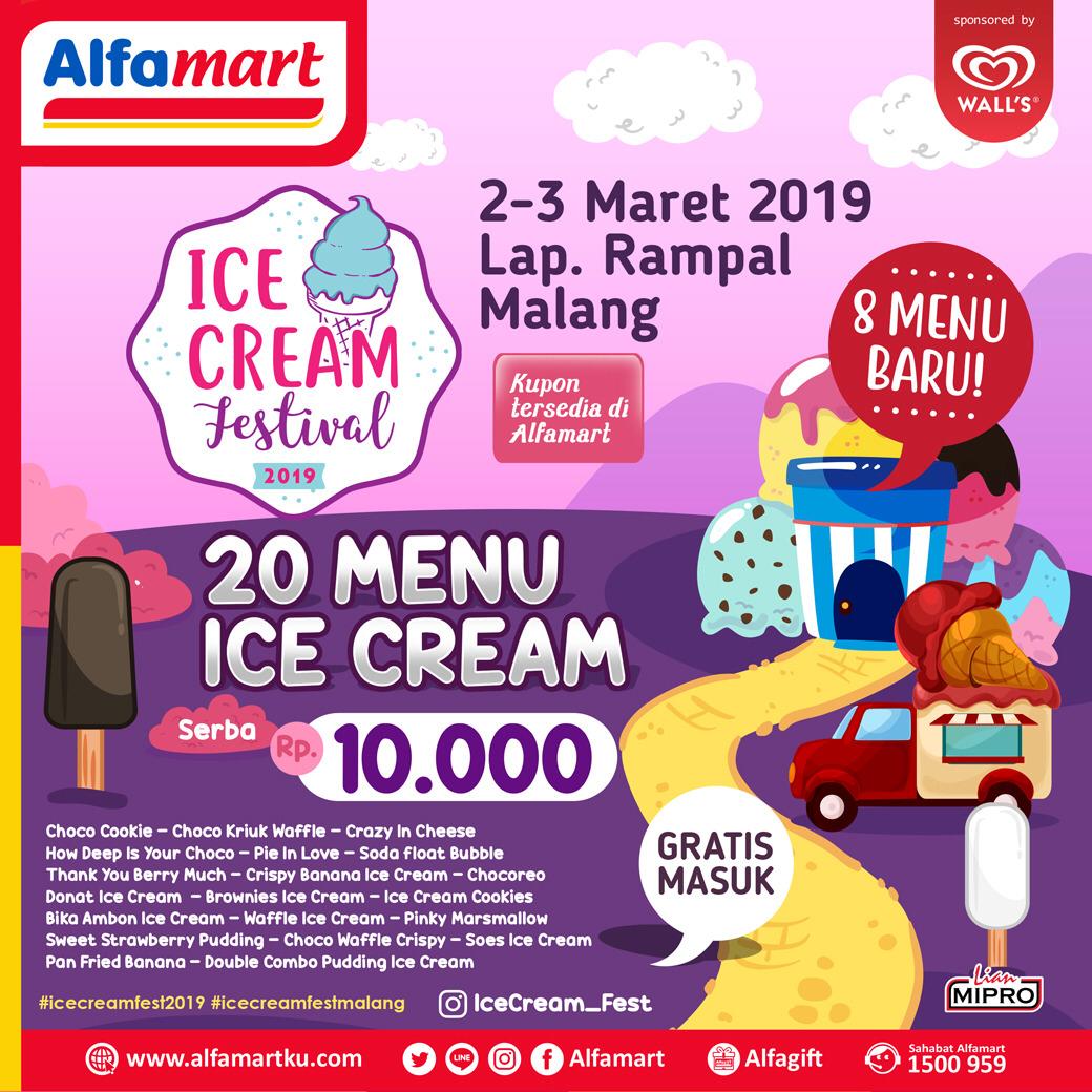 #Alfamart - #Promo Event Ice Cream Festival 2019 di Lap.Rampal Malang (02 - 03 Mar 2019)