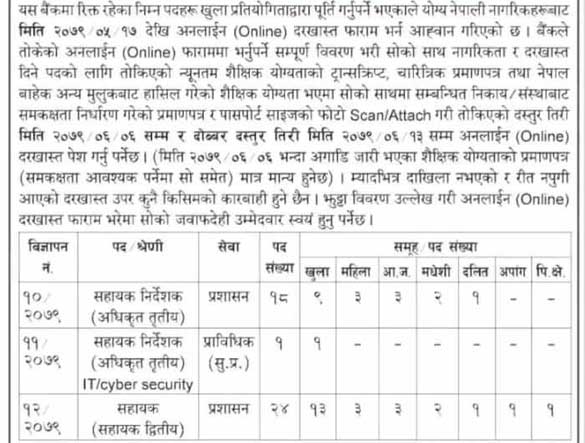 NRB Vacancy Date