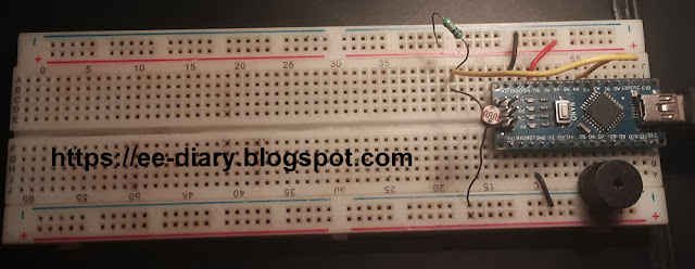 Interfacing LDR(Light Dependent Resistor) and Arduino Nano