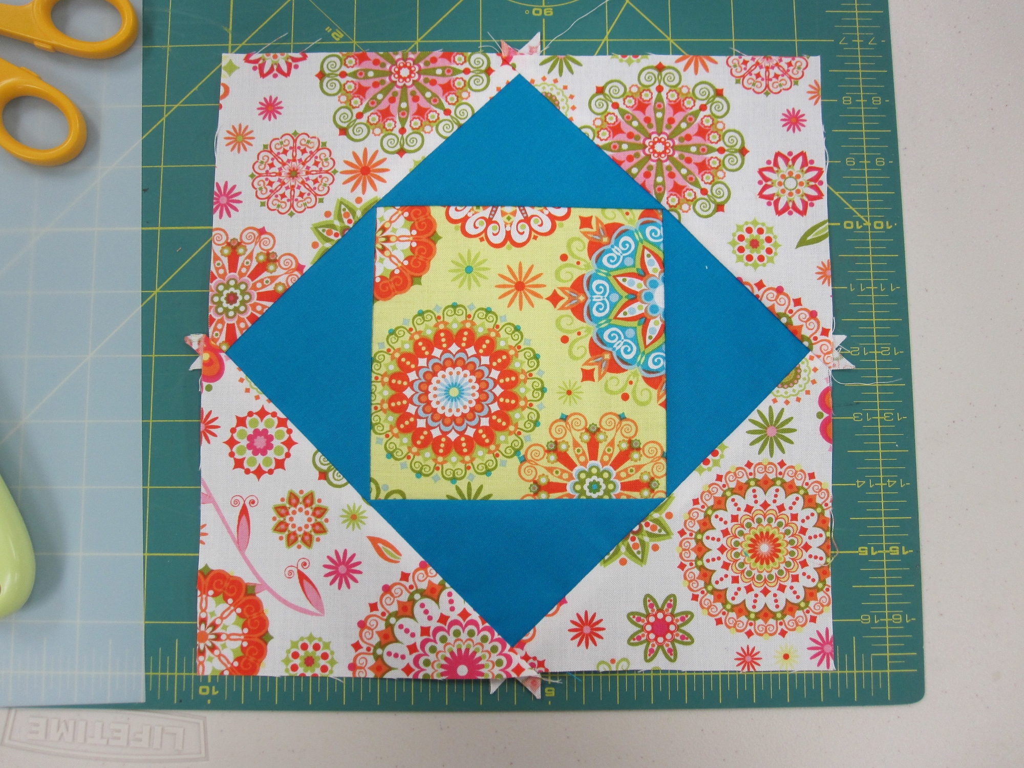 Square-in-a-Square Quilt Block Tutorial