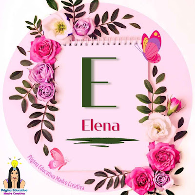 Cartel para imprimir del nombre Elena gratis