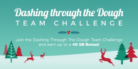 Image: Join the Dashing Through the Dough team challenge hosted by Swagbucks, a website where you can earn cash back on everyday tasks you do online