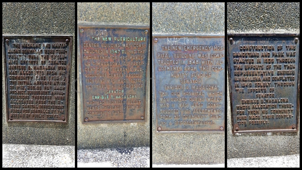 brass historical markers at EB Magalona Negros Occidental