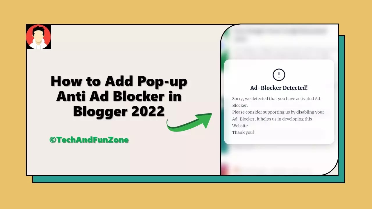 How to Add Pop-up Anti Ad Blocker in Blogger 2022