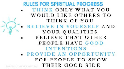 Rules for spiritual progress