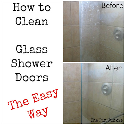 The Pin Junkie: How To Clean Glass Shower Doors The Easy Way - How To Clean Glass Shower Doors Easy Way