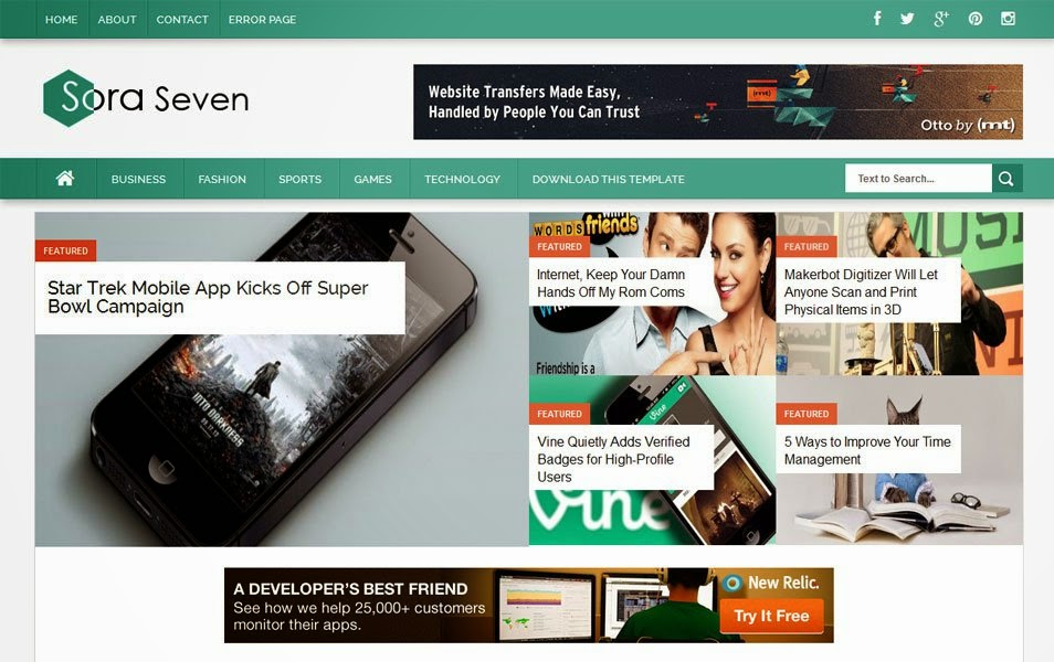 Template Blogger Sora Seven