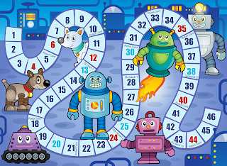 Free Robot Birthday Party Printables- Game Board