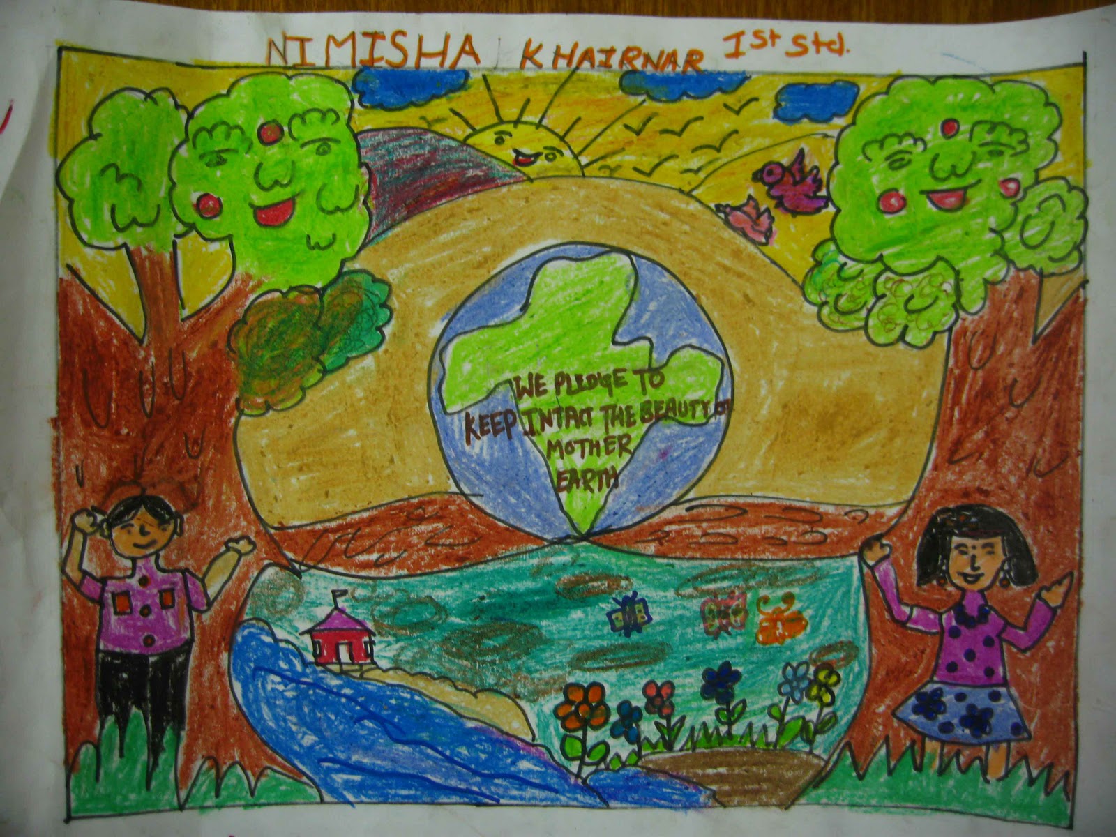 School Students Honoured for Winning Drawing Contest of 'Rio Conventions'  Project | United Nations Development Programme