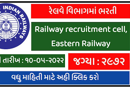RRC Eastern Railway Recruitment for 2900+ Posts 2022