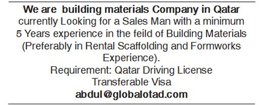 Local Doha Qatar Jobs Vacancies From Today