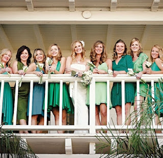 green bridesmaid dresses