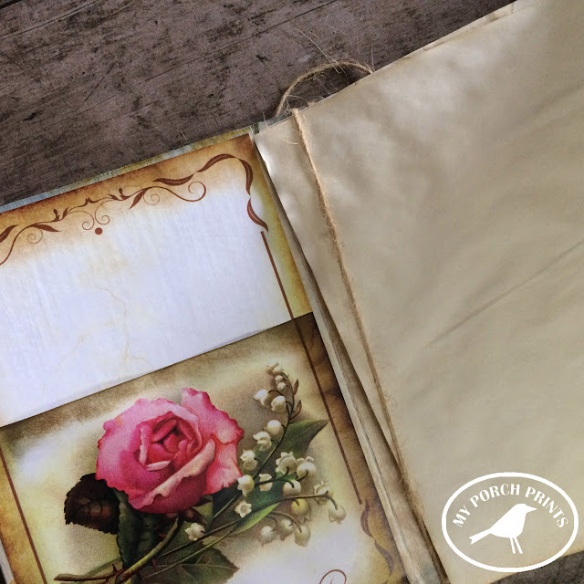 French Rose Junk Journal Tutorial : My Porch Prints