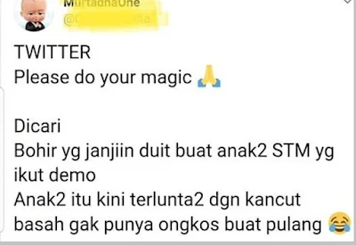 Niat buzzer ingin menjelekkan anak STM - pustakapengetahuan.com