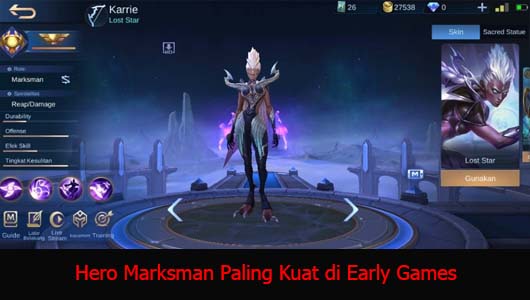 Hero Marksman Paling Kuat di Early Games