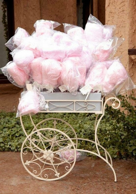 Carrito con Algodón de Azúcar en tu Boda.