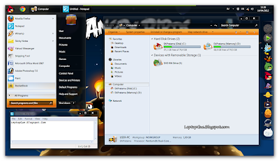 Merubah Tampilan Windows 7 Menjadi Angry Bird