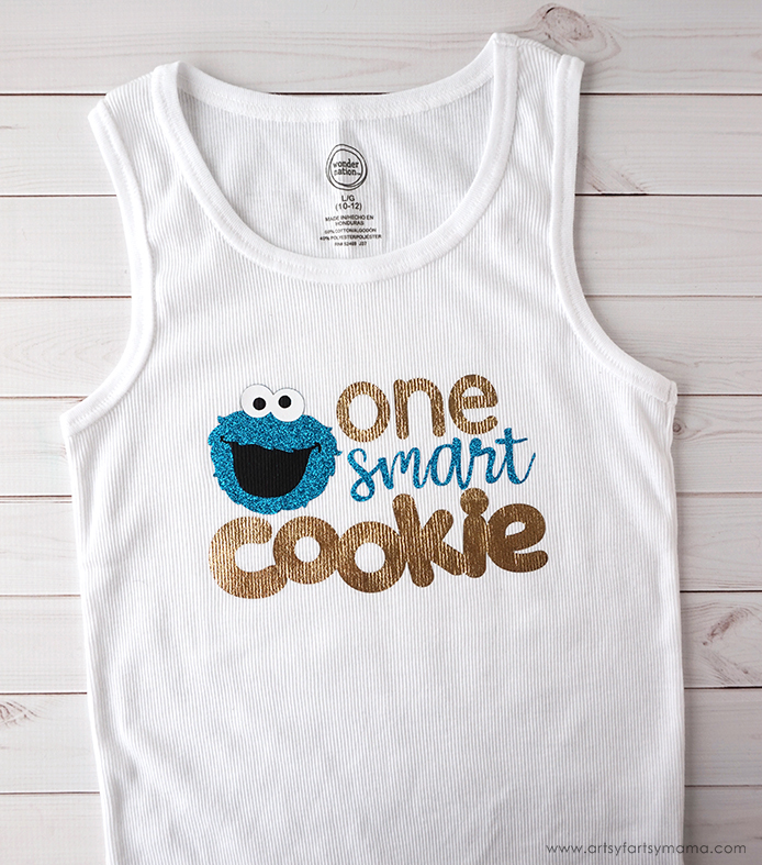 DIY "One Smart Cookie" Cookie Monster Shirt