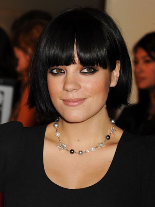 Black Bob Haircuts With Bangs