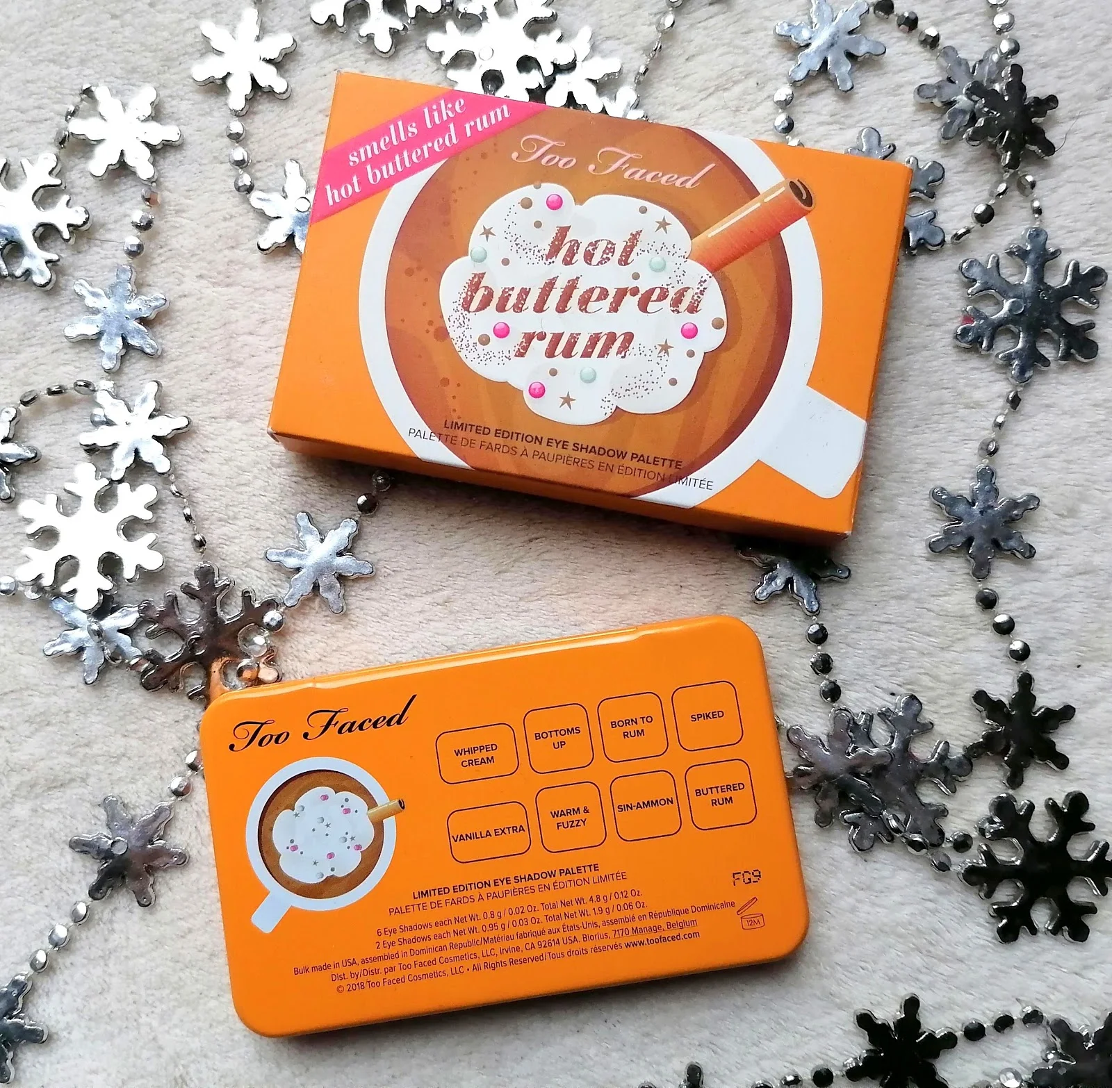 Hot Buttered Rum palette de TOO FACED (swatch)
