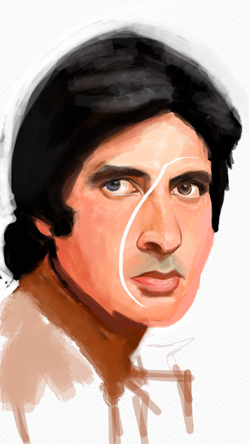 Amitabh Bachchan - A finger painting on iPhone 6s