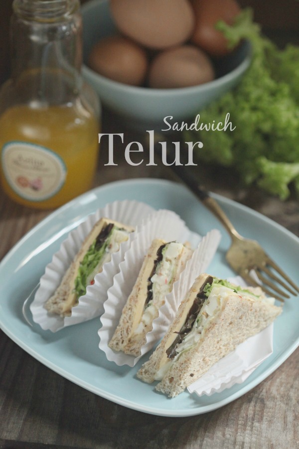 Sandwich Telur mudah dan ringkas - masam manis