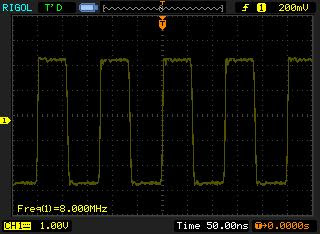 Меандр снят осциллографом Rigol DS1102E