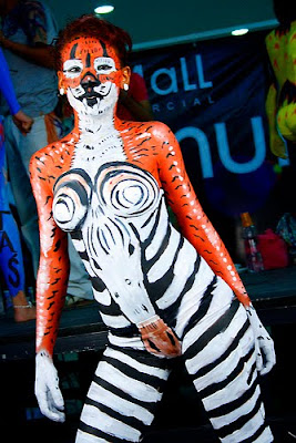 Lion Body Paint | Japanese Body Painting