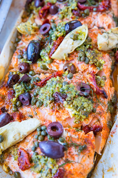 Mediterranean Salmon In Parchment Paper