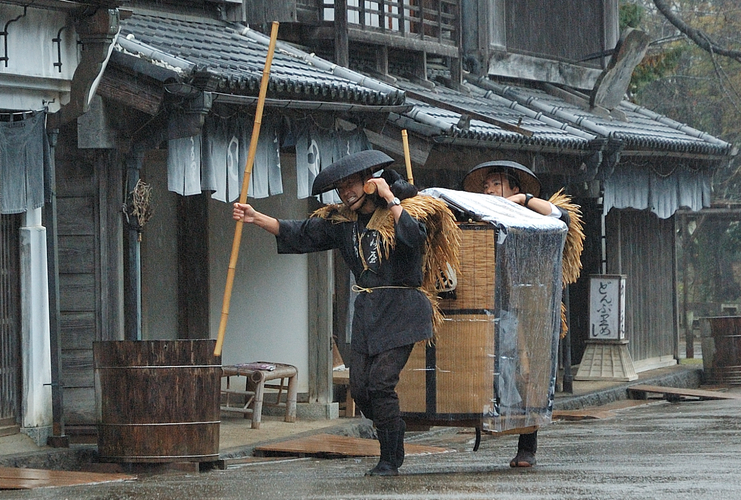 房総のむら 小雪 二十四節気 朔風払葉 七十二候 １１月２７日 １２月１日 商家の町並みを 町駕籠 走る