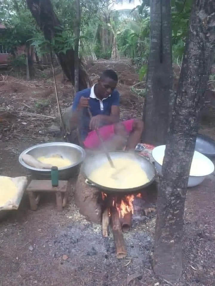 Do You Remember The UNN First Class Graduate Who Makes Living From Frying Garri? See What Happened To Him