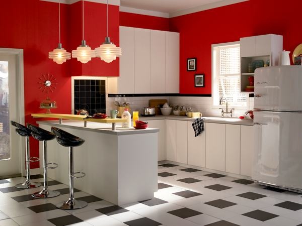 keramik dinding dapur warna merah