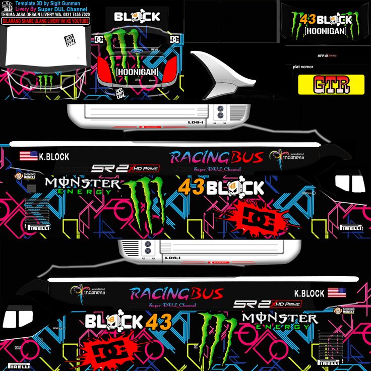 livery bussid srikandi shd monster energy