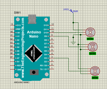 Motor Servo pada Arduino Nano menggunakan Proteus