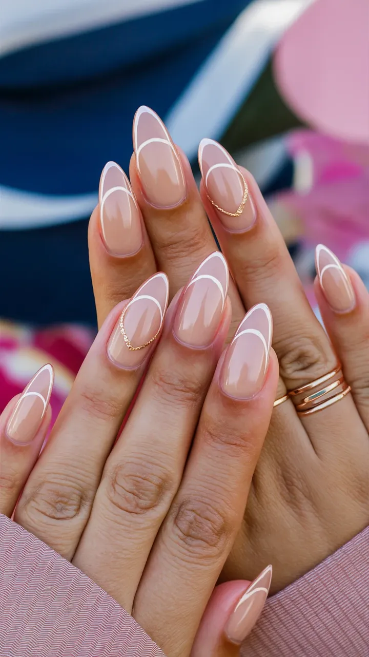Peachy Apricot Updated French Nails