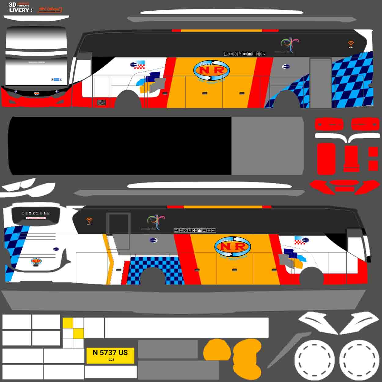 livery bussid akas nr hd