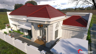 Jasa Arsitek Desain Gambar Rumah di Pekalongan - Fasade Klasik Classic Mediterania Mediteran Modern Home House Mewah Luxury Profil Pilar Eropa