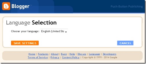 change-Blogger-language