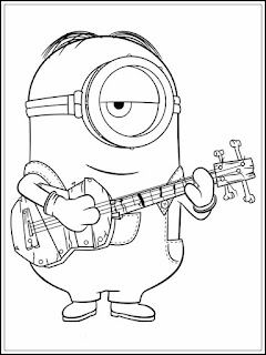 Desenhos do Minion Stuart para Colorir