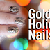 Golden Holiday Nails