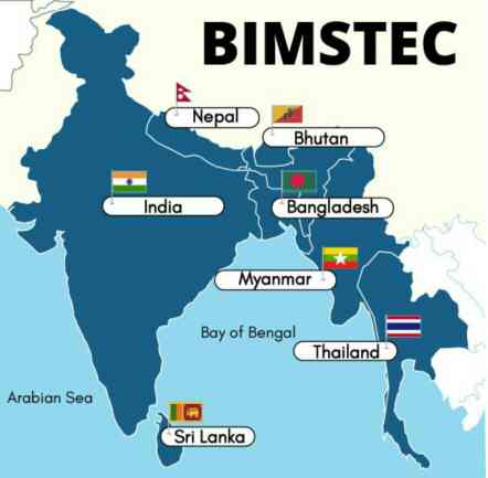BIMSTEC ( Bay of Bengal Initiative for Multi-sectoral Technical and Economic Cooperation ) UPSC