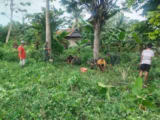 Lestarikan Alam Lestarikan Desa, Koramil Marioriawa Kodim 1423 Soppeng Gelar Penanaman Pohon di Dusun Bera