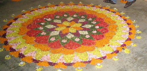 abstract designs for rangoli. dresses has designs of flowers