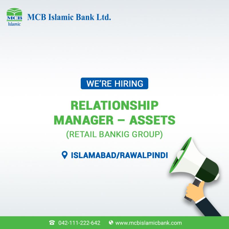 MCB Islamic Bank Announced📢Jobs for "Relationship Manager - Assets"