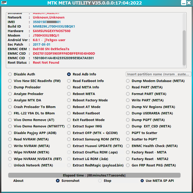 MTK Meta Utility Tool v35 Latest Version [ MTK Auth Bypass Tool ] Free Download