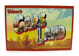 cars land postcards 