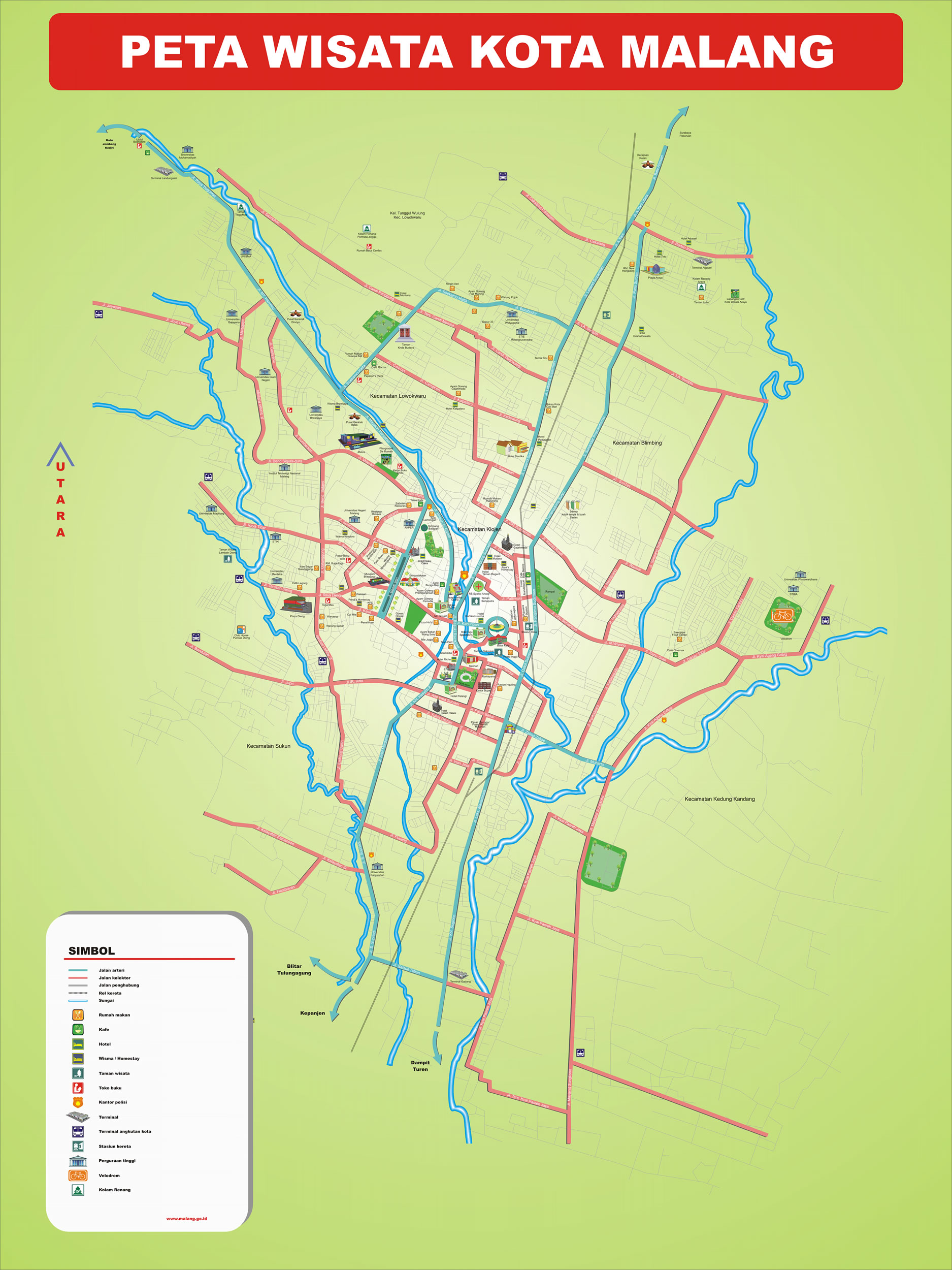  Peta  Kota Malang 