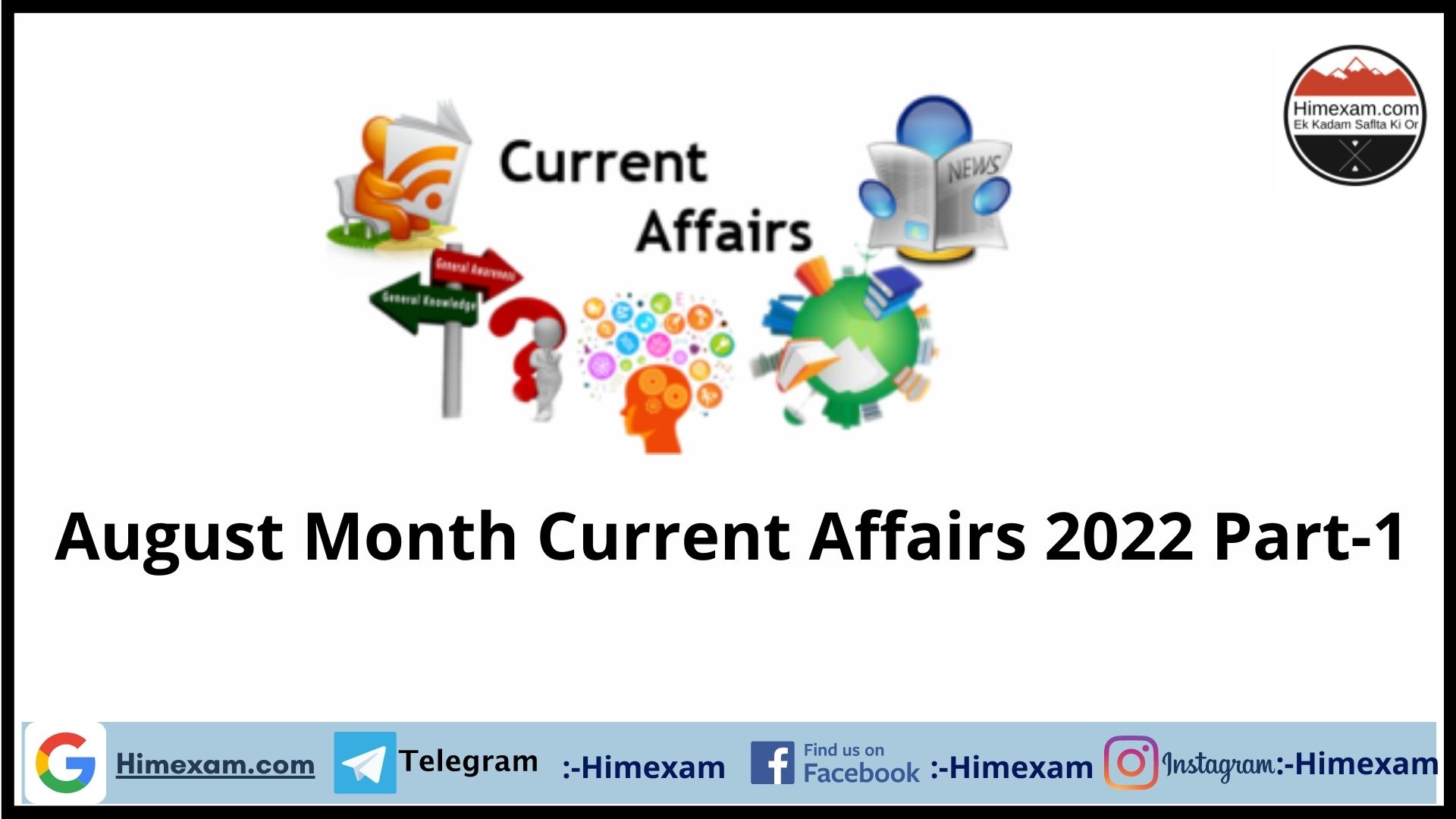 August Month Current Affairs 2022 Part-1