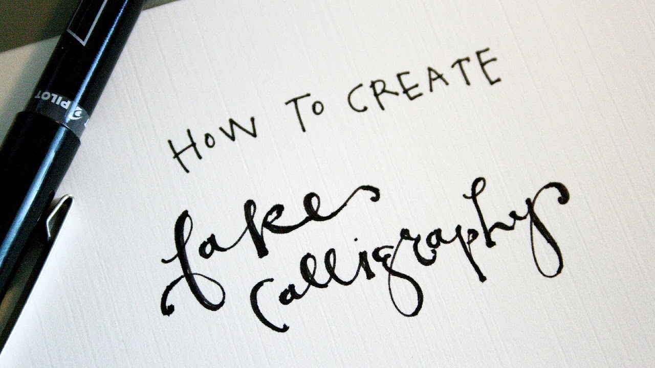 How To Write Calligraphy Without A Calligraphy Pen
