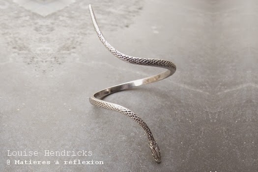 Bracelet serpent argenté Louise Hendricks bijoux